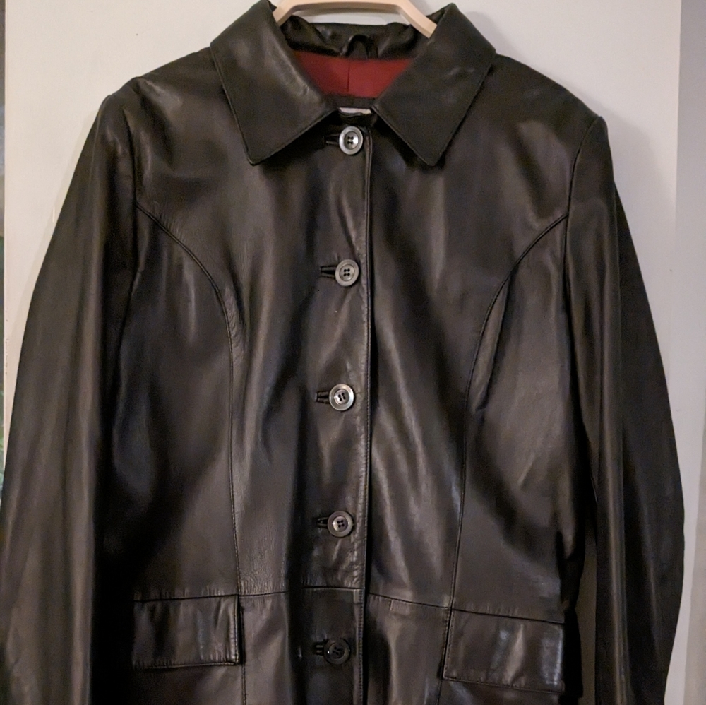 Lawrence Roy leather jacket - Vintage size L